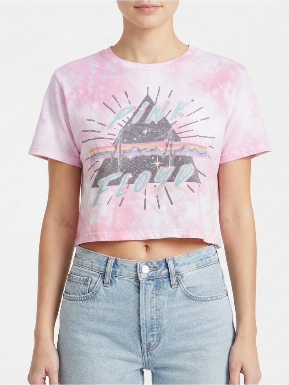 Pink Floyd Women’s Crop Top Tee Shirt Small